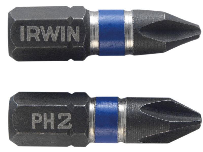 Irwin Impact Screwdriver Bits Phillips PH2 25mm (Pack of 10) - 1923290