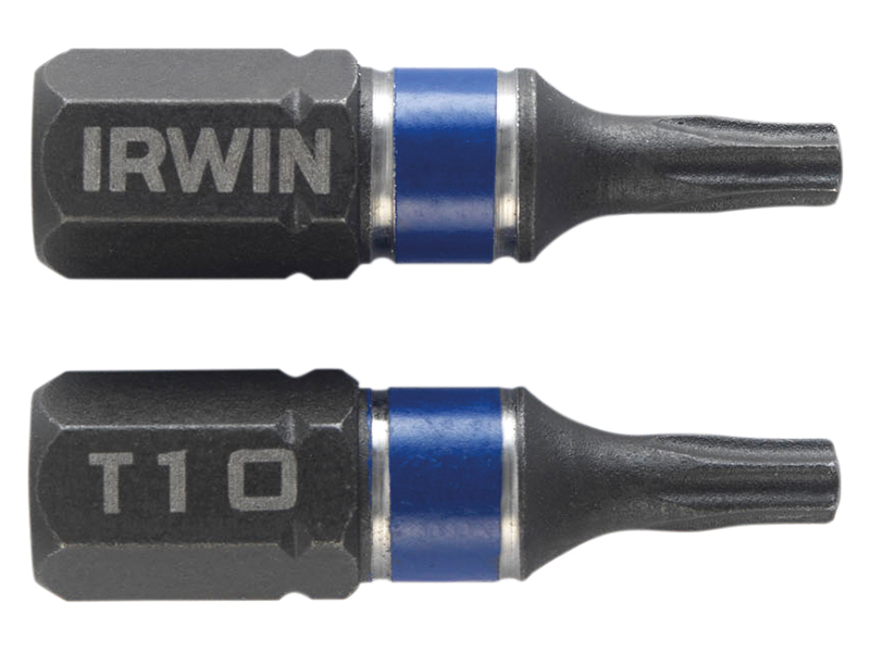 Irwin Impact Screwdriver Bits Torx TX10 25mm (Pack of 2) - 1923326