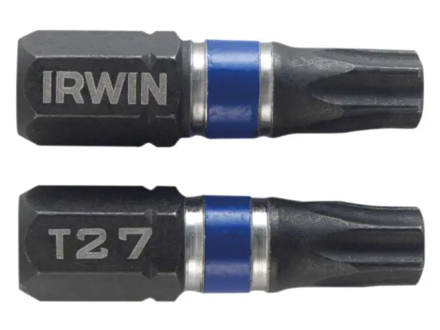 Irwin Impact Screwdriver Bits Torx TX27 25mm (Pack of 2) - 1923335