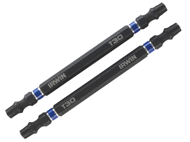 Irwin Impact Screwdriver Bits Double Ended Torx TX30 100mm (Pack of 2) - 1923392