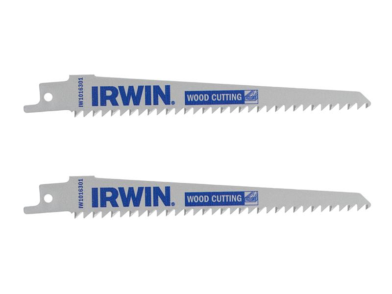 IRWIN Sabre Saw Blade Wood/PVC Cutting 152mm Pack of 2 IRWIW1016301