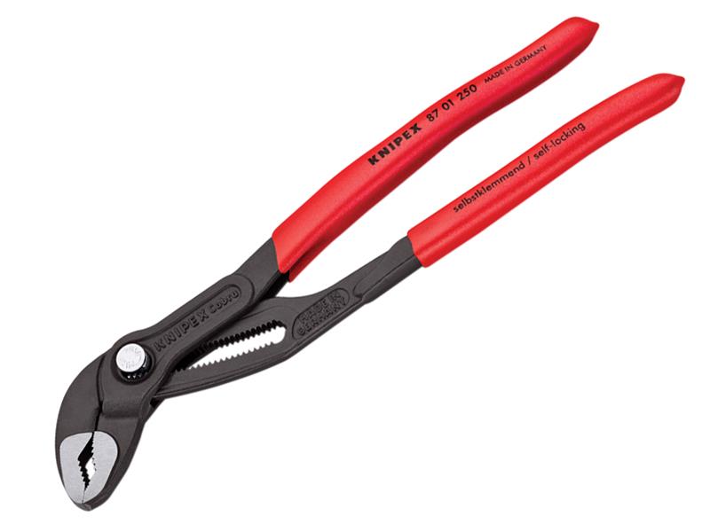 KNIPEX 87 01 250 Cobra High-Tech Water Pump Pliers Plastic Coated Grip 250mm KPX8701250