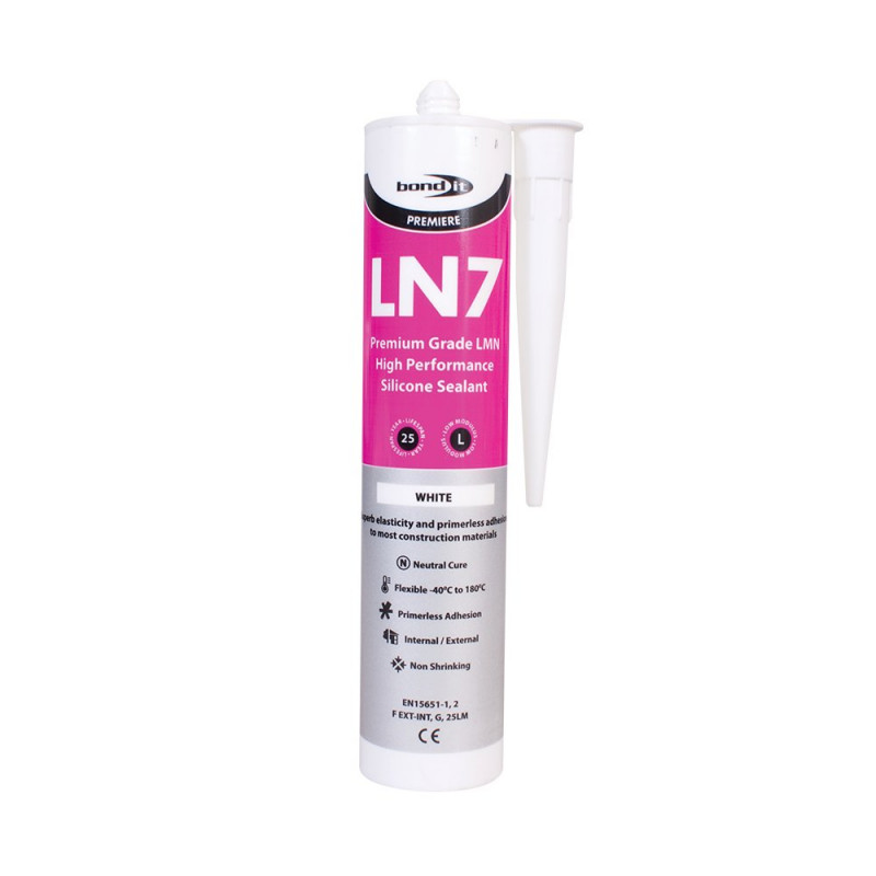 Bond-It LN7 Low Modulus Neutral Cure Silicone Sealant Eu3 - White - LN7WH