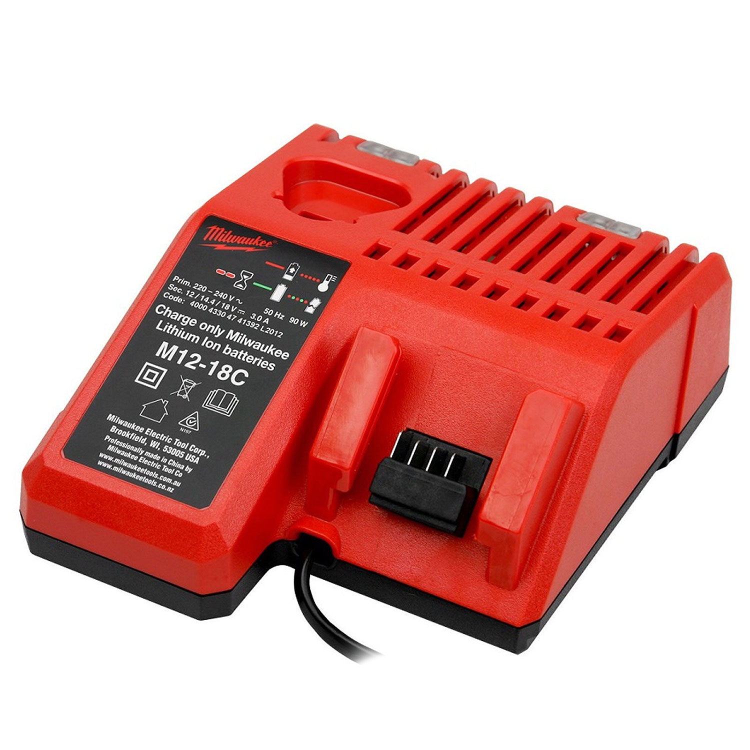 Milwaukee Dual Port Charger 12V / 18V - 240V - M12-18C