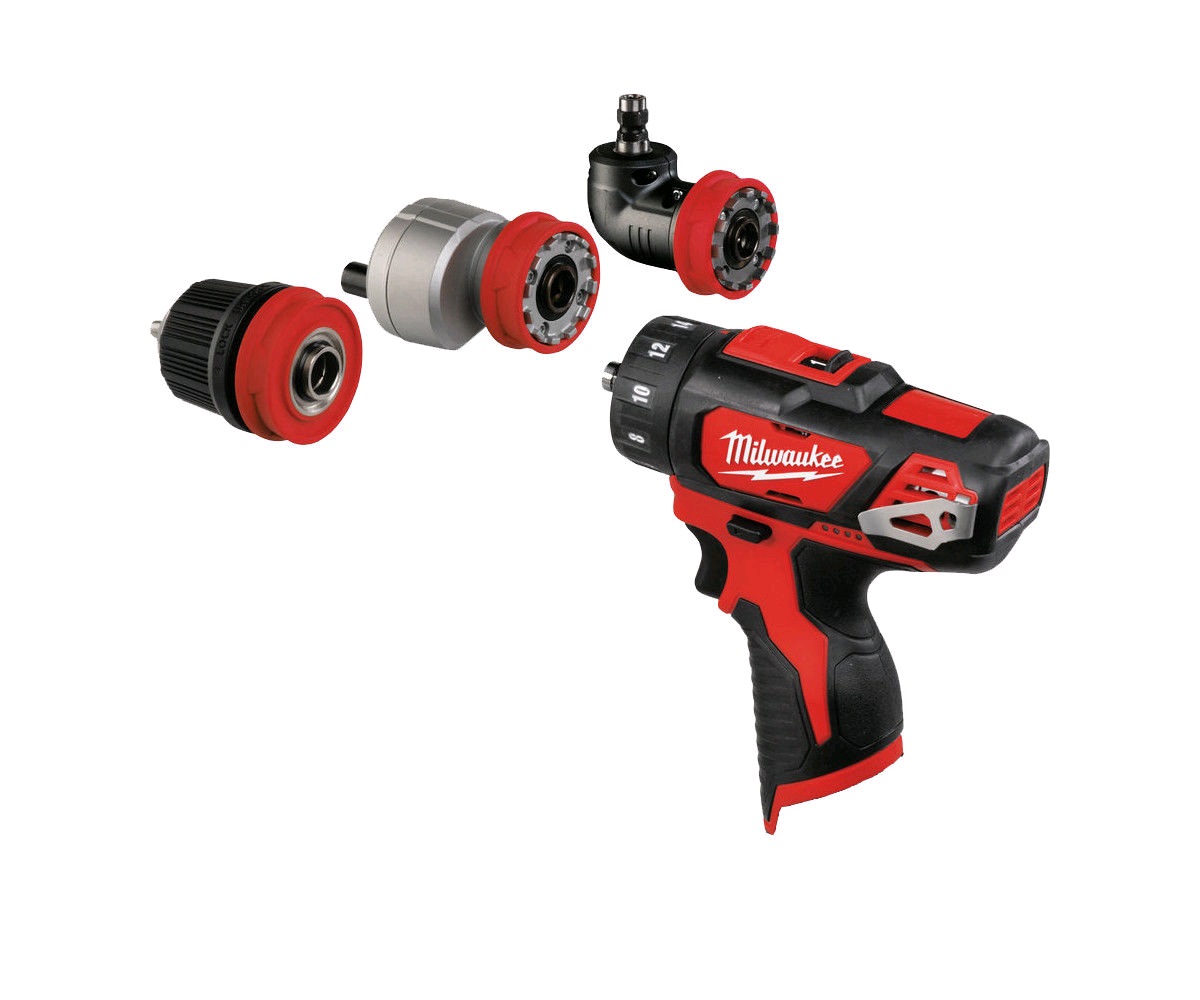 Milwaukee M12BDDX 12V Sub Compact Drill Driver With Removable Chuck and 3 Different Heads - Body Only