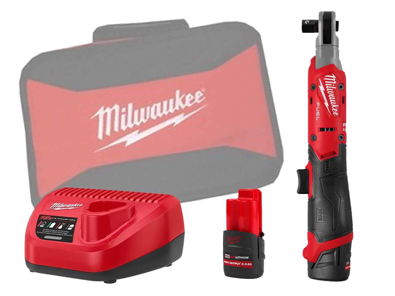 Milwaukee M12FIR12G2-252B 12v Fuel Gen2 Impact Ratchet - 2.5ah Pack