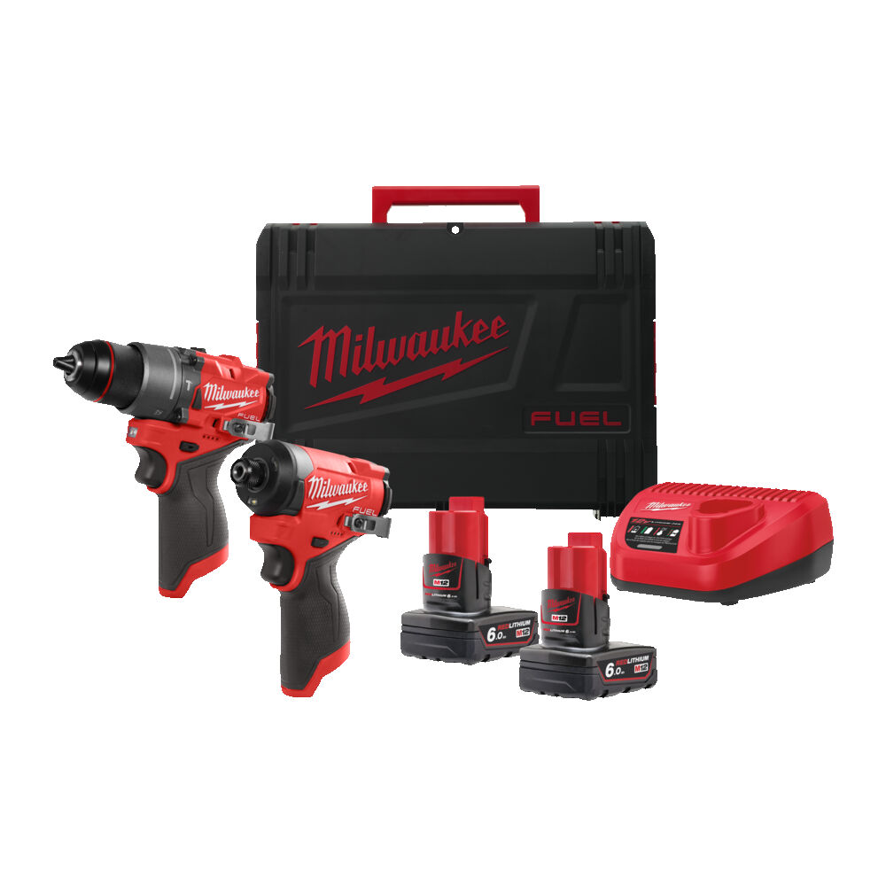 Milwaukee 12v Fuel Gen 2 Combi &amp; Impact Twin Pack - M12FPP2A2-602X