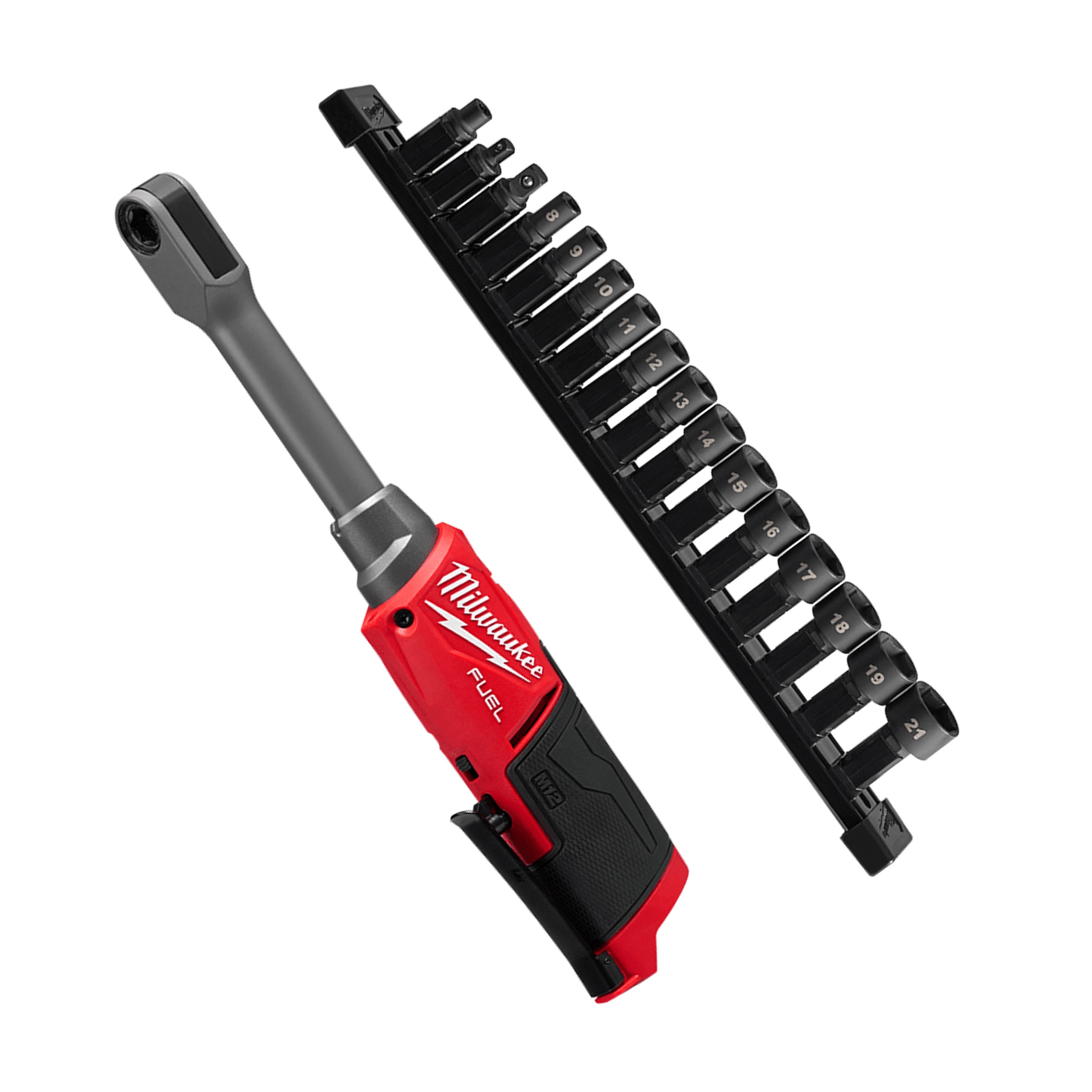 Milwaukee 12v Pass Through Ratchet &amp; 17pc Adapter - M12FPTR - Body Only