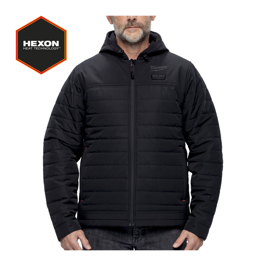 Milwaukee M12HPJBL3-0 / 4932493837 12v Hexon Heated Puffer Jacket Black - S