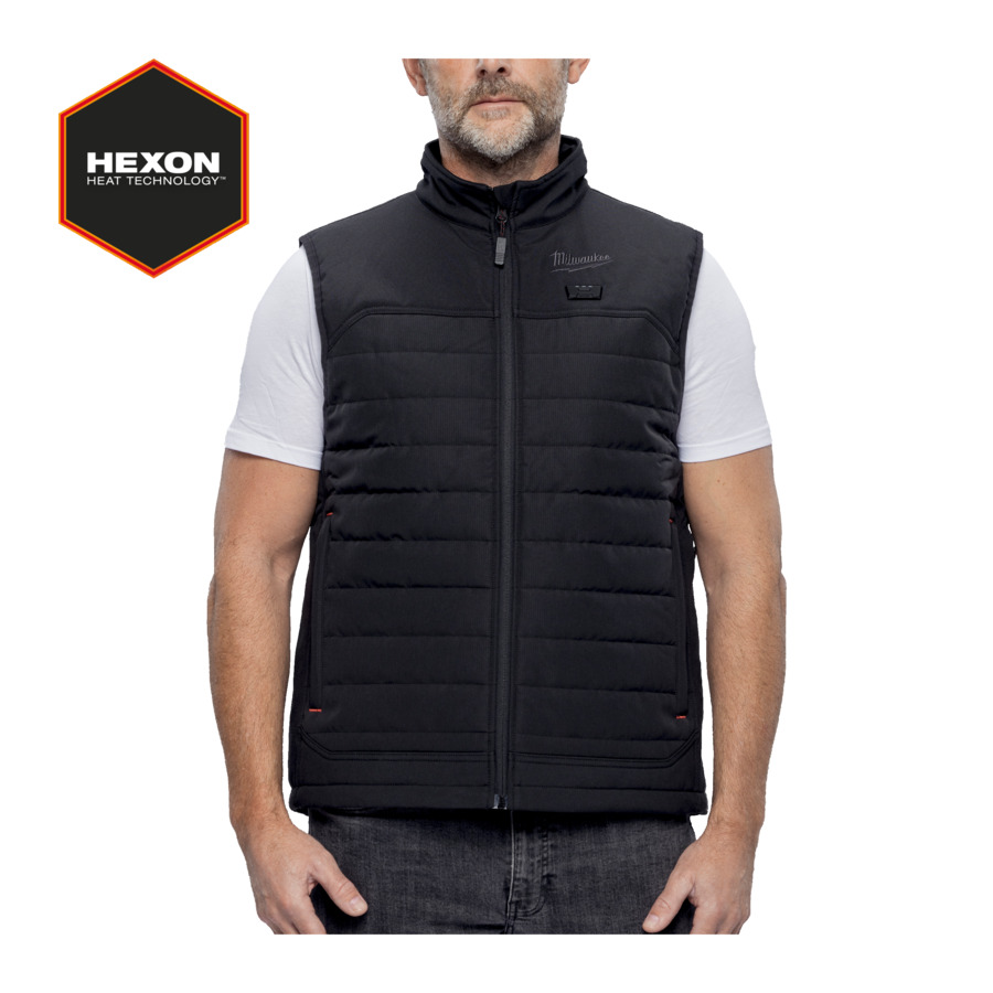 Milwaukee M12HPVBL3-0 / 4932493842 12v Hexon Black Heated Puffer Vest Gen3 - S