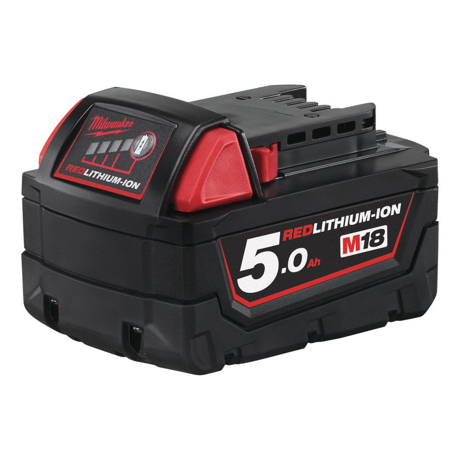 Milwaukee M18B5 18v 5.0Ah Red Lith-Ion Battery - Genuine Battery