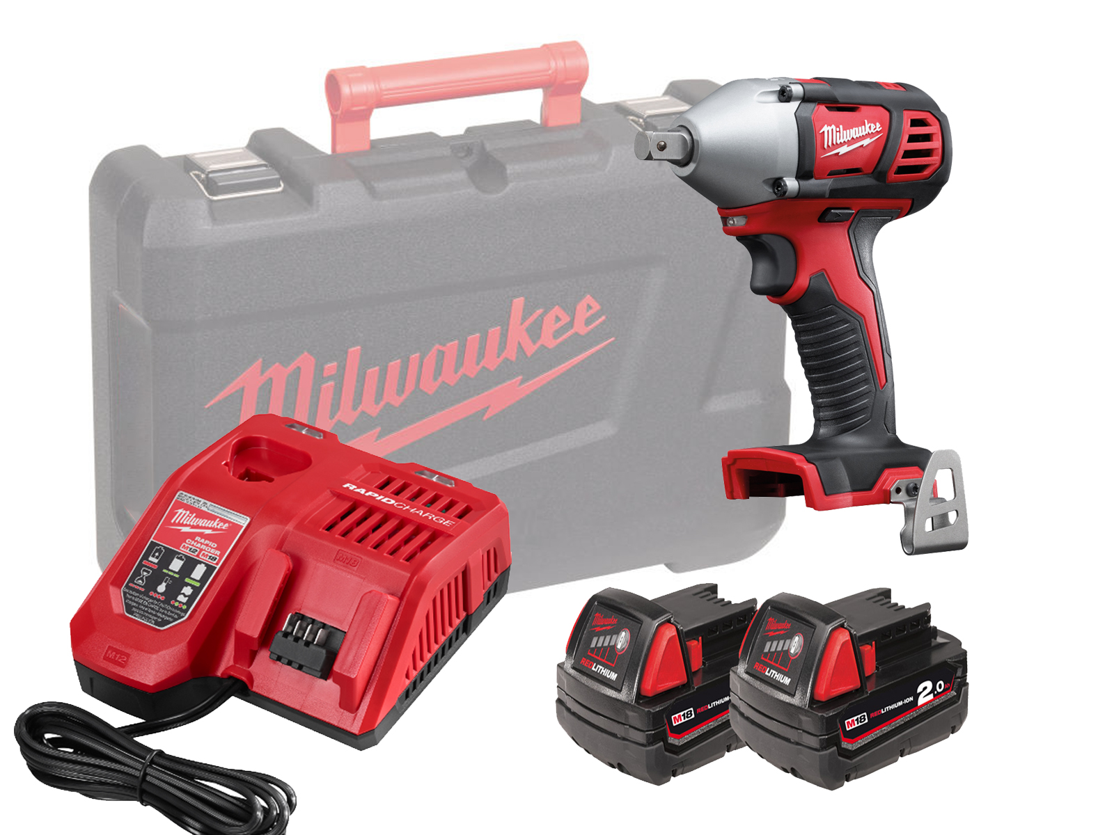 Milwaukee M18BIW12 18V Brushed Impact Wrench 1/2in - 2.0Ah Pack
