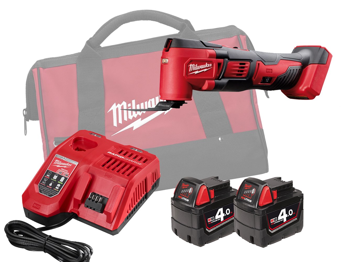 Milwaukee M18BMT 18V Brushed Quick-Release Multi-Function Tool - 4.0Ah Pack
