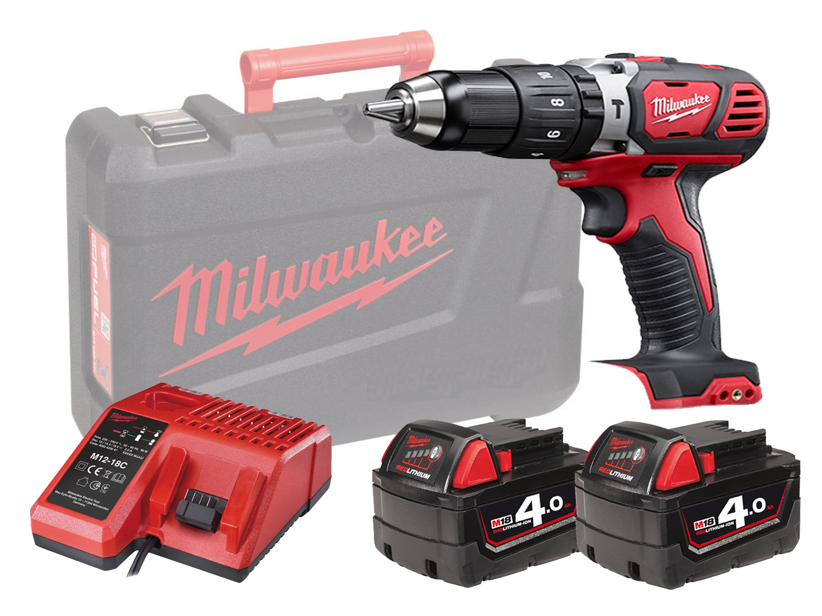 Milwaukee M18BPD 18V Brushed 13mm Combi Drill - 2.0Ah - M18BPD-202C
