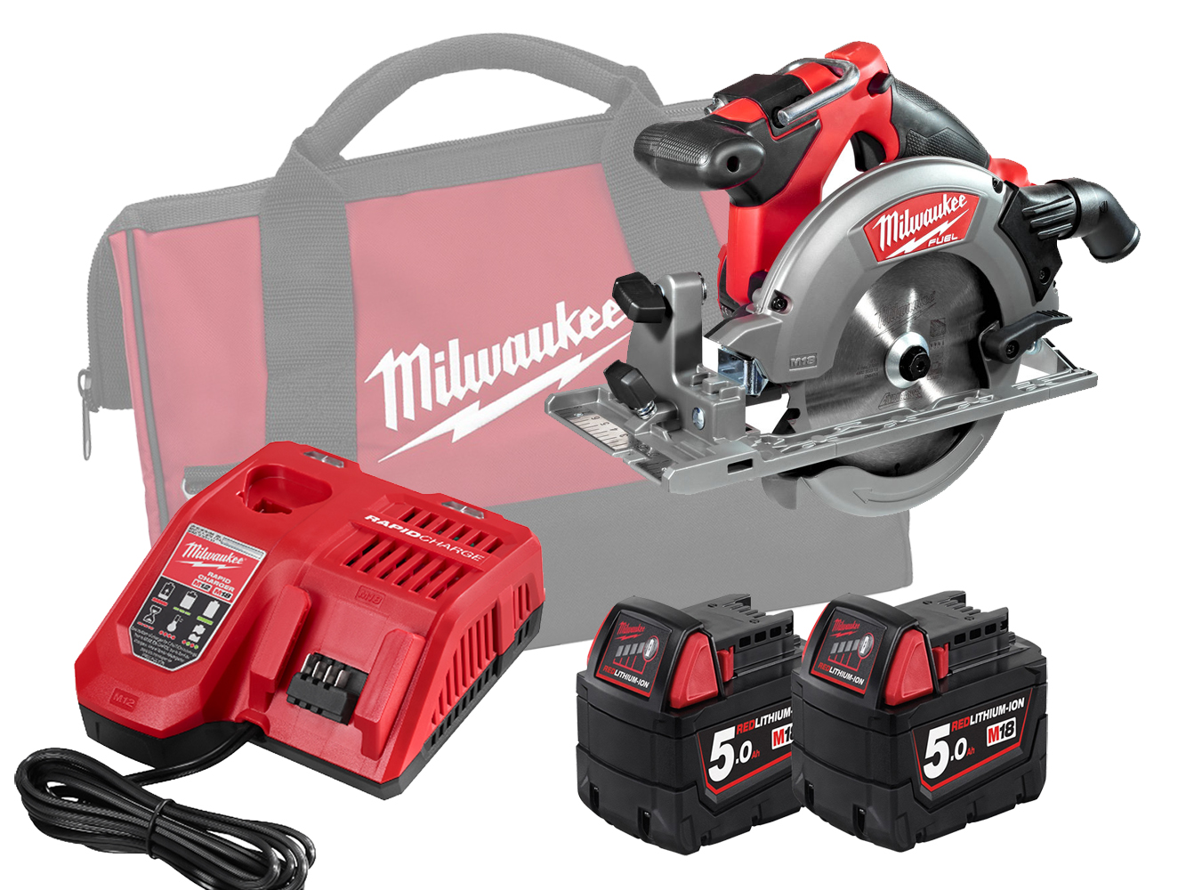 MILWAUKEE 18V FUEL 165MM CIRCULAR SAW M18CCS55 5.0AH PACK MJ