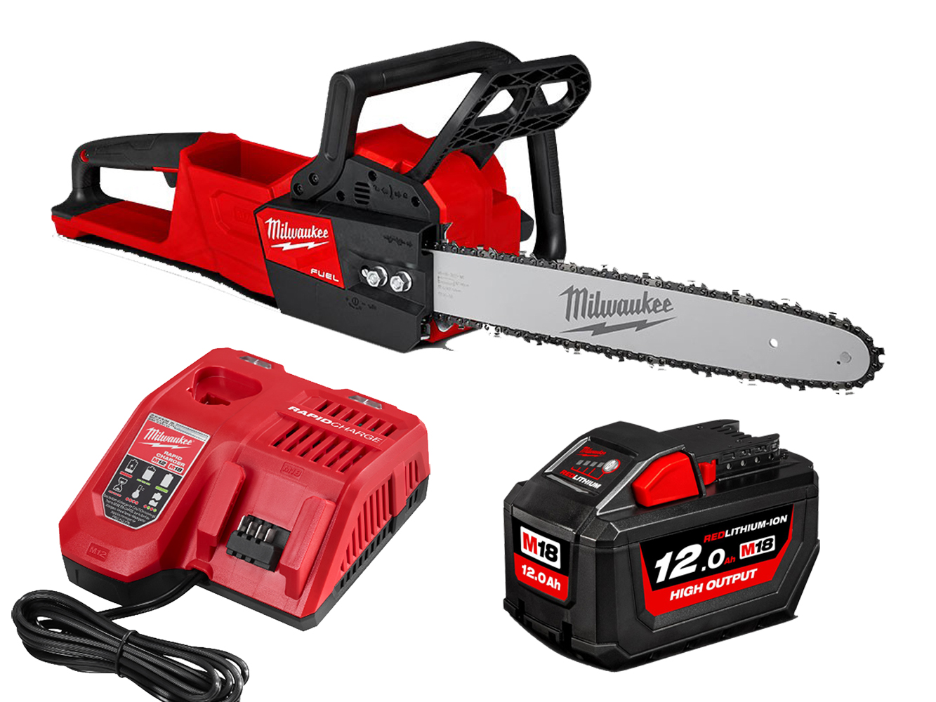 Milwaukee 18V Fuel Brushless 16in / 400mm Chainsaw - M18FCHS - 12.0ah Pack