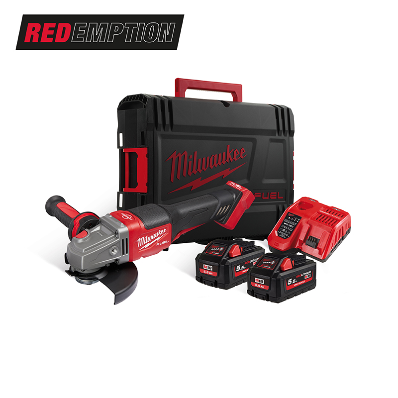 Milwaukee M18FHSAG125XPDB-552 x 18V Fuel 125mm High Performance Angle Grinder - 5.5Ah Pack
