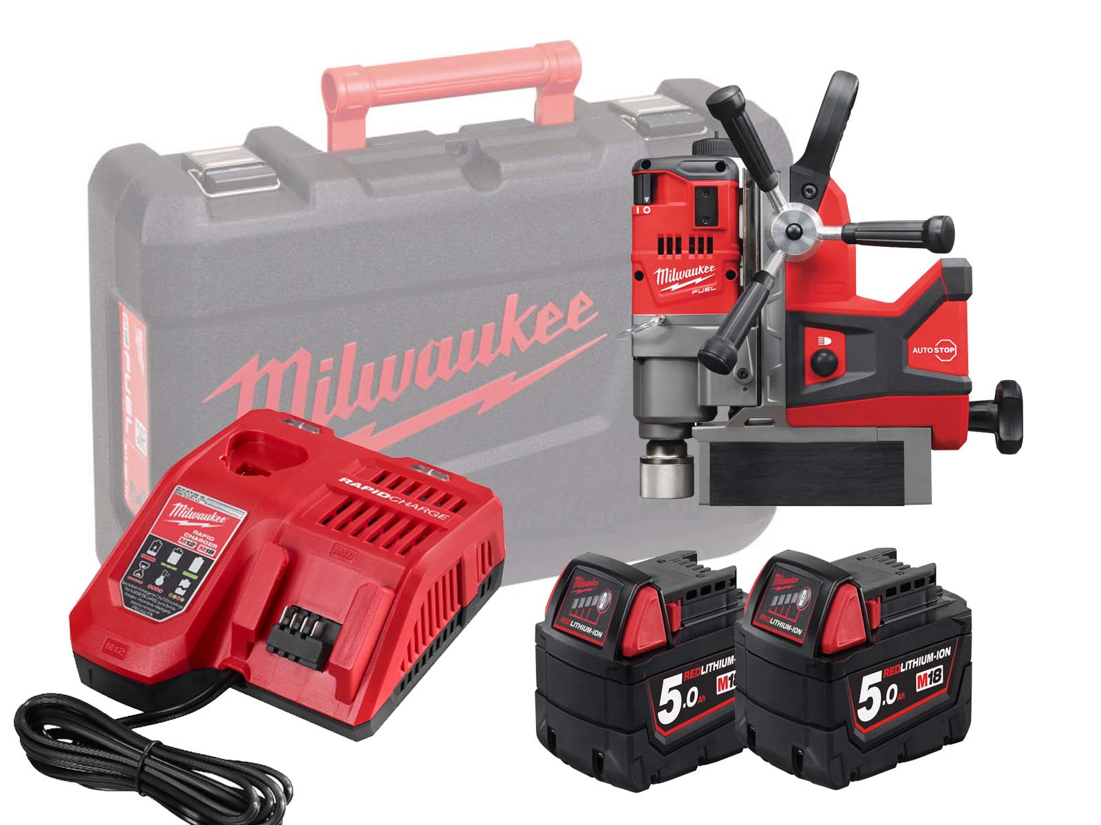 Milwaukee 18V Fuel Brushless Magnetic Drill Press - M18FMDP-502C - 5.0Ah Pack