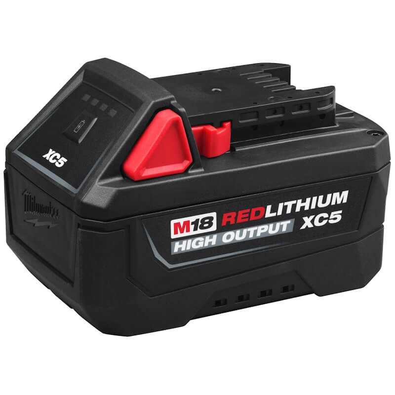 Milwaukee M18HB5 XC 18v 5.0Ah High Output Red Li-Ion Battery