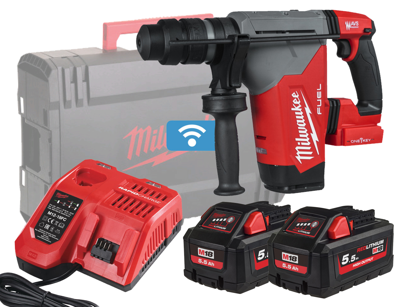 Milwaukee M18ONEFHPX-552X 18v One-Key Brushless High Performance SDS Drill