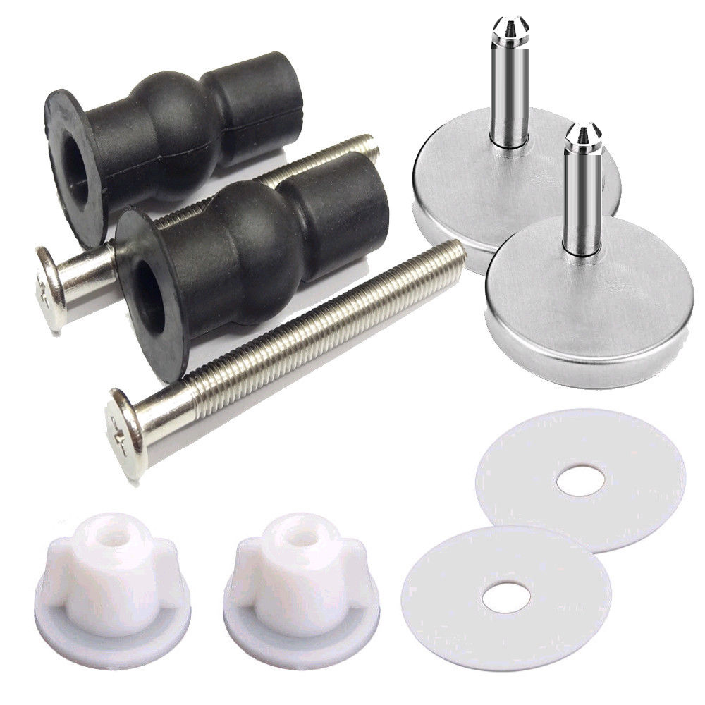 Mark Vitow Toilet Seat - Top Fixing &amp; Bolts + Well Nuts + Hinge Bracket (Pair)