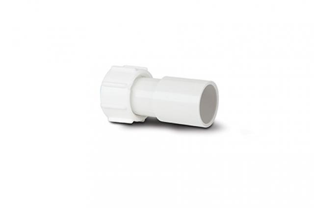 Polypipe NS47W Overflow 21.5mm Straight Female Adaptor White