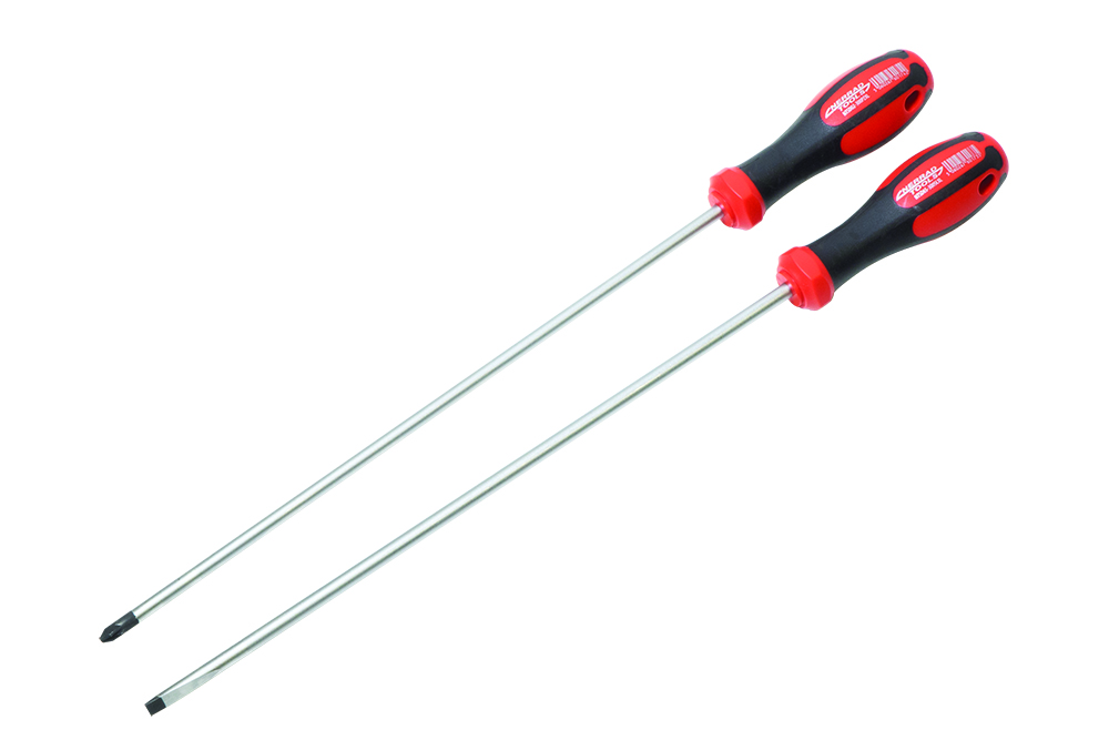Nerrad Tools 2 PIECE XTRA LONG REACH SCREWDRIVER SET 400MM (300MM SHAFT)