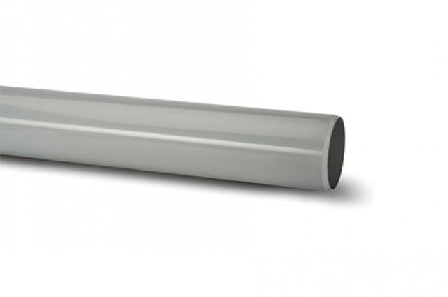 Polypipe P330G 82m / 3in Ring Seal Soil System - Plain Ended Pipe - Grey
