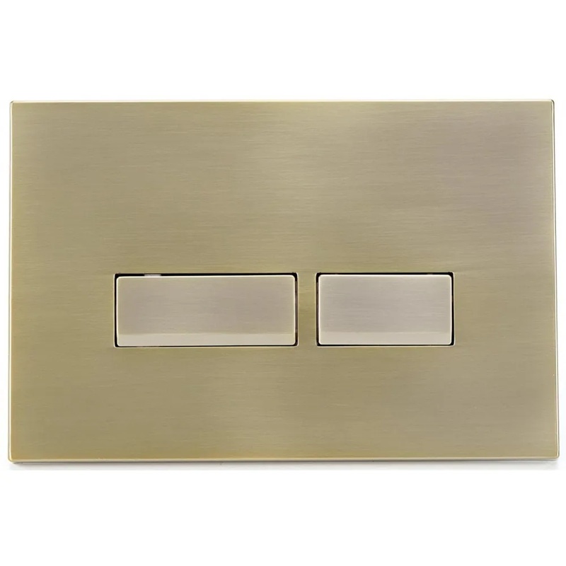 Nevada Pneumatic Square Push-Button - Brushed Brass