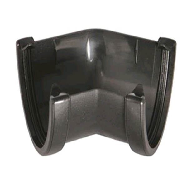 Floplast RAH2CI 115mm Hi-Cap (Deepflow) Gutter - 135* Angle - Faux Cast Iron