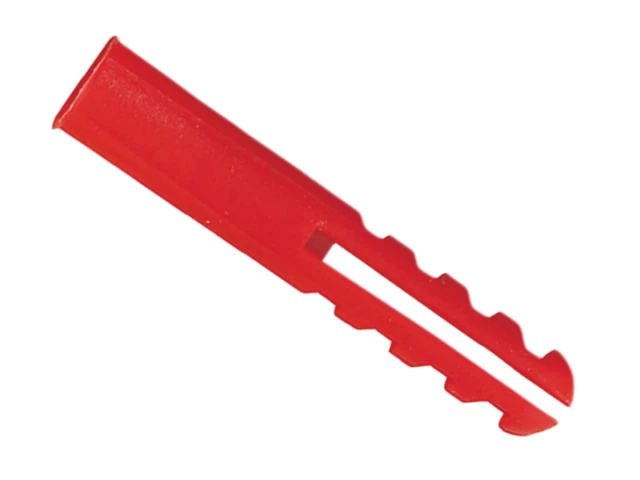 Rawlplug Red Wall Plugs Plastic Size No.6-12 (Pack of 100)