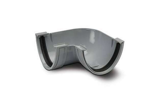Polypipe Polyflow Gutter 90 Degree Angle Grey - RD503G