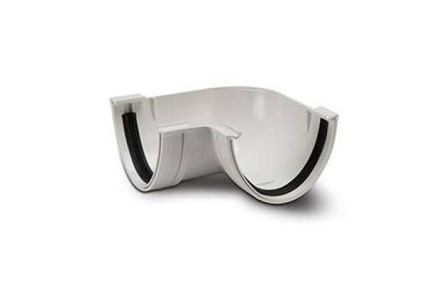 Polypipe Polyflow Gutter 90 Degree Angle White - RD503W