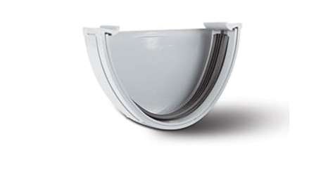 Polypipe Polyflow Gutter External Stop End Grey - RD507G