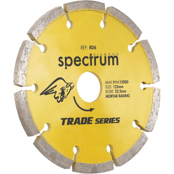 Spectrum Trade Mortar Rake 125mm Diamond Blade