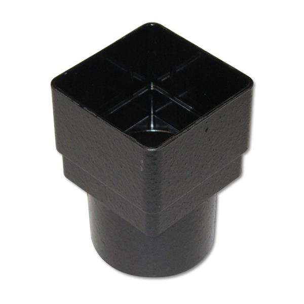 Floplast RDS2CI 65mm Square to 68mm Round Downpipe Connector - Faux Cast Iron