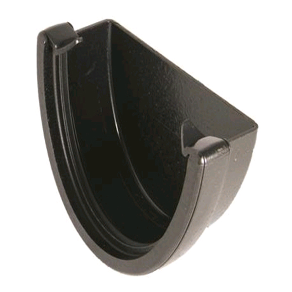 Floplast REH1CI 115mm Hi-Cap (Deepflow) Gutter - External Stopend - Faux Cast Iron