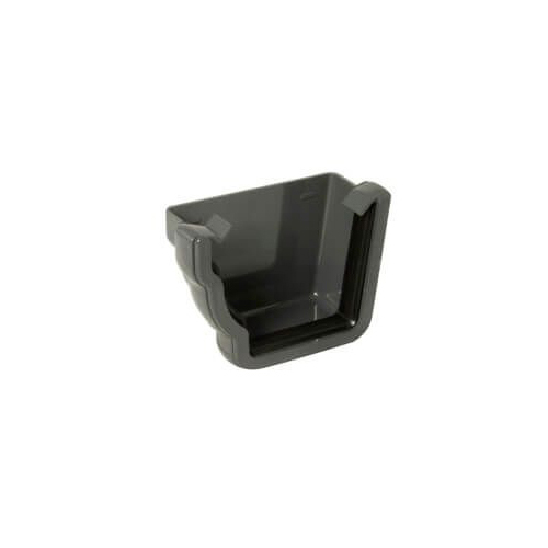 Floplast REN1AG 110mm Niagara Ogee Gutter - Left Hand External Stopend - Anthracite Grey