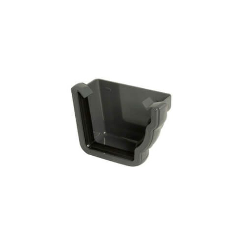 Floplast REN2AG 110mm Niagara Ogee Gutter - Right Hand External Stopend - Anthracite Grey
