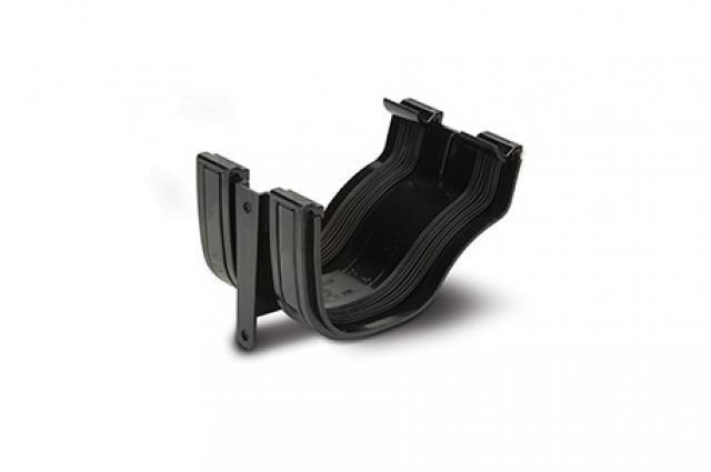Polypipe 130mm Ogee Gutter Union Bracket Black