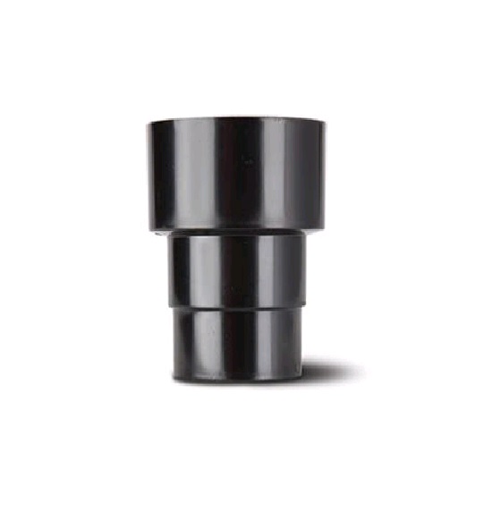 Polypipe 68mm Round Downpipe to Cast Iron Adaptor Black