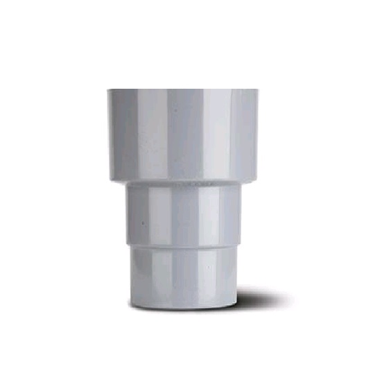 Polypipe 68mm Rond Downpipe to Cast Iron Adaptor Grey