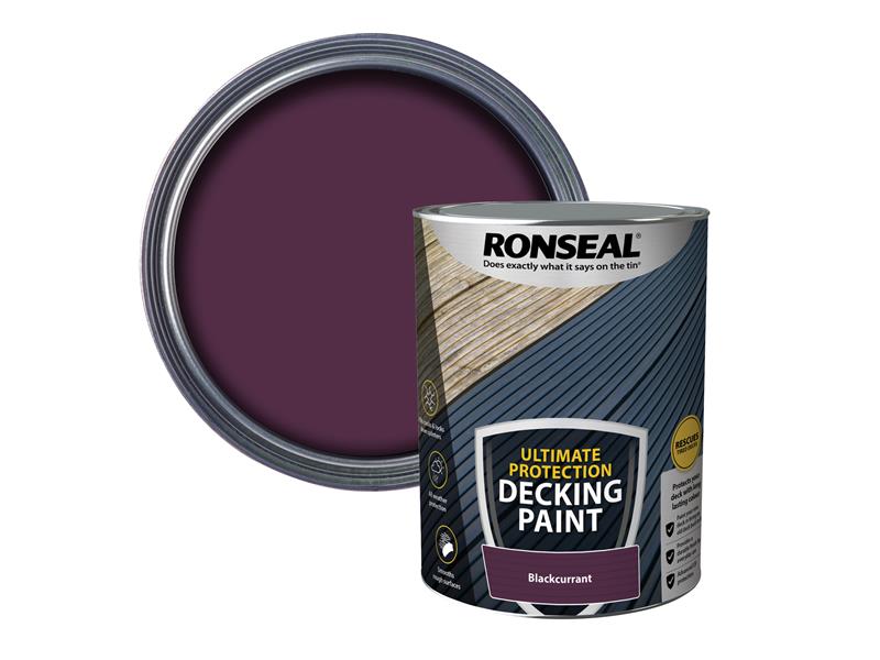 Ronseal Ultimate Protection Decking Paint Blackcurrant 5 litre RSLDPBC5L
