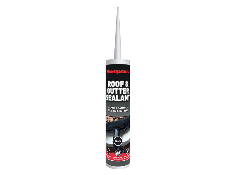 Ronseal Thompson's Roof &amp; Gutter Sealant Black 310ml RSLTRGSB310
