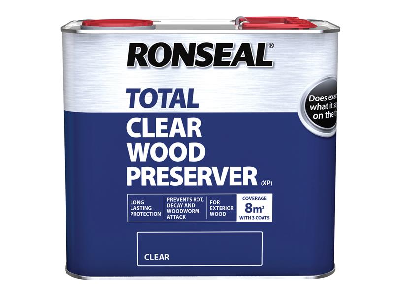Ronseal Trade Total Wood Preserver Clear 2.5 litre RSLTTWPCL25L