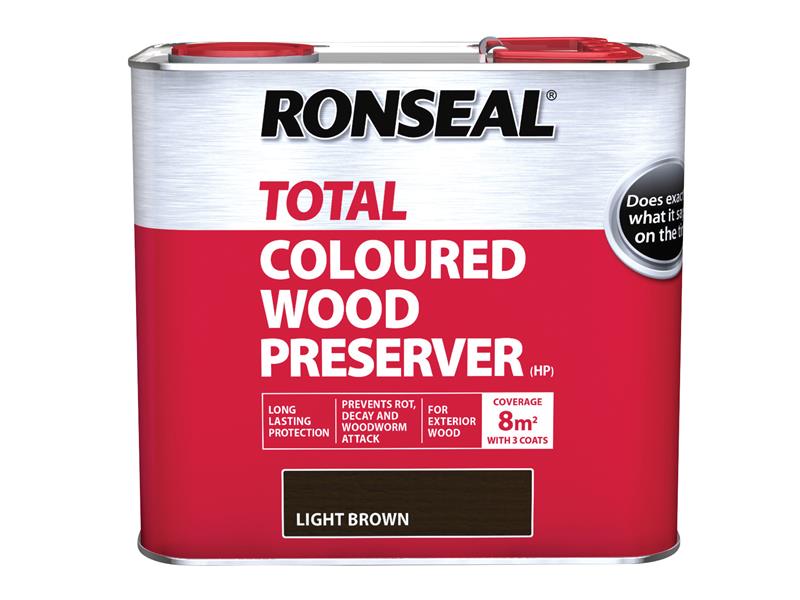 Ronseal Trade Total Wood Preserver Light Brown 2.5 litre RSLTTWPLB25L