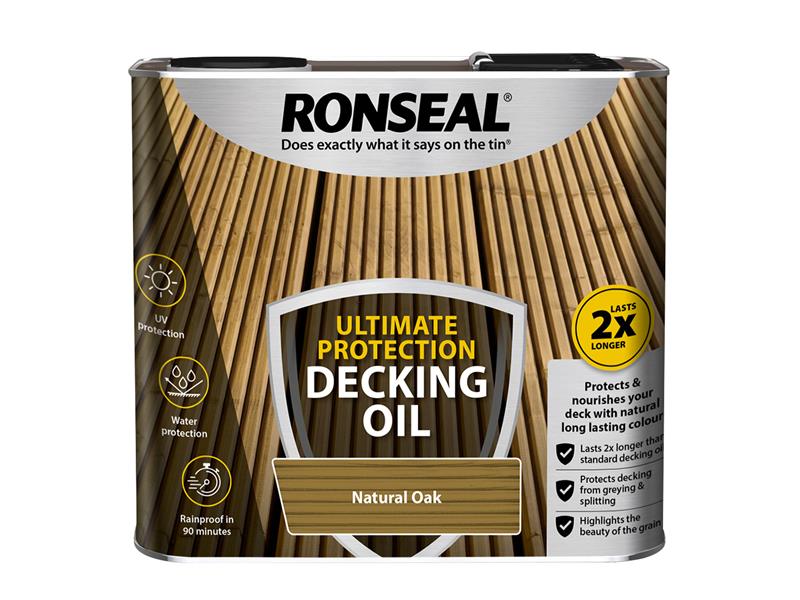 Ronseal Ultimate Protection Decking Oil Natural Oak 2.5 litre RSLUDONO25L