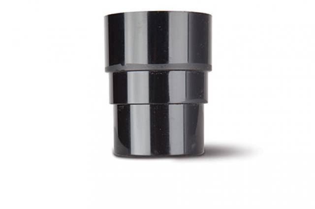 Polypipe 68mm Round Downpipe to 63mm Downpipe Running Outlet Adaptor Black