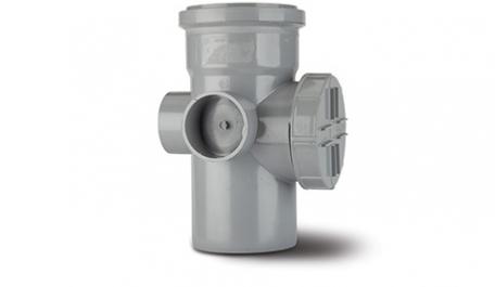 Polypipe 82mm / 3in Ring Seal Soil System - Access Pipe Single Socket - Grey