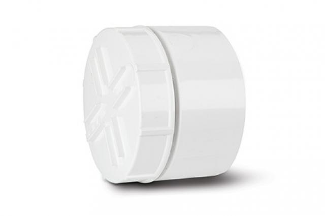 Polypipe 110mm / 4in Ring Seal Soil System - Screwed Access Cap - White